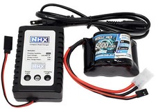 NHX Muscle Pack 6V 5000mAh 5-Cell Nimh Hump Battery w/ Tamiya-JR Plug / Charger