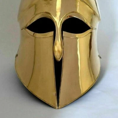 Christmas Medieval Greek Helmet Corinthian Helmet Knight Brass plating Helmet - image 1 of 4