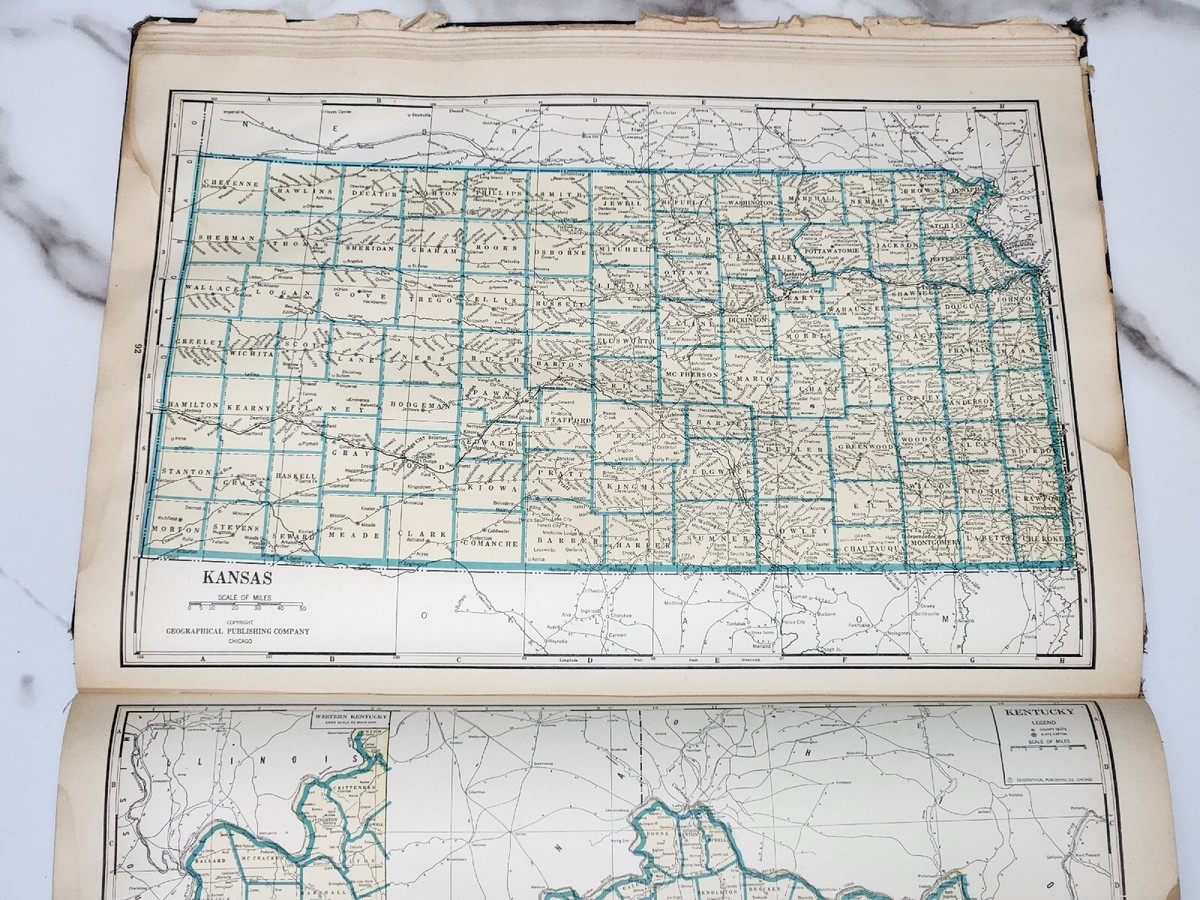 The New International Atlas ハードカバー 地図 RARE 1934 Third Print New International Atlas Of The World
