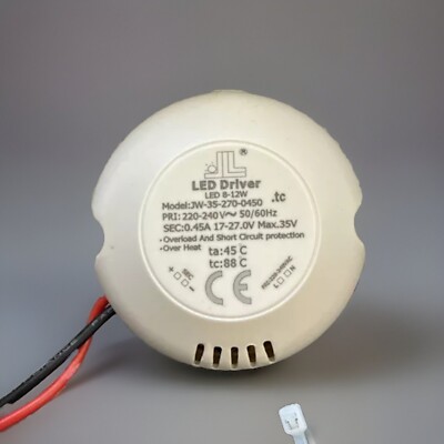 JL LED Driver JW-35-270-0450 Ersatz Trafo 0.45A 17-27.0V Max.35V Netzteil 8-12W