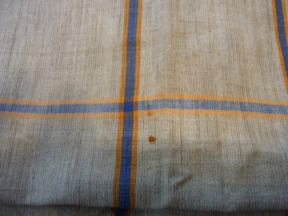 TISSU ANCIEN (03) COUPON serviettes LIN & COTON fin XIXè 65x380 / ANTIQUE FABRIC - Photo 3/3