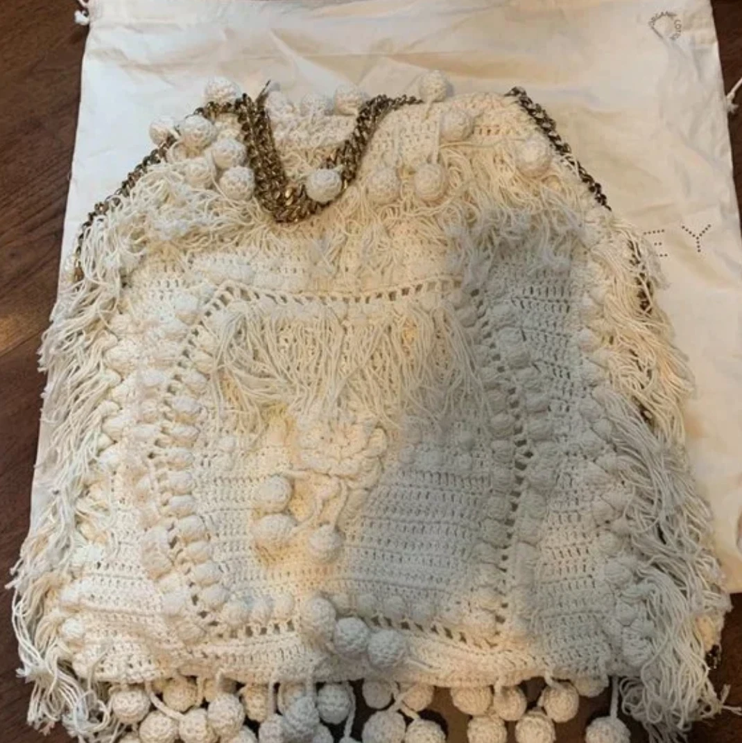 Stella McCartney — Stella McCartney Falabella Macrame Crochet RARE XL Bag