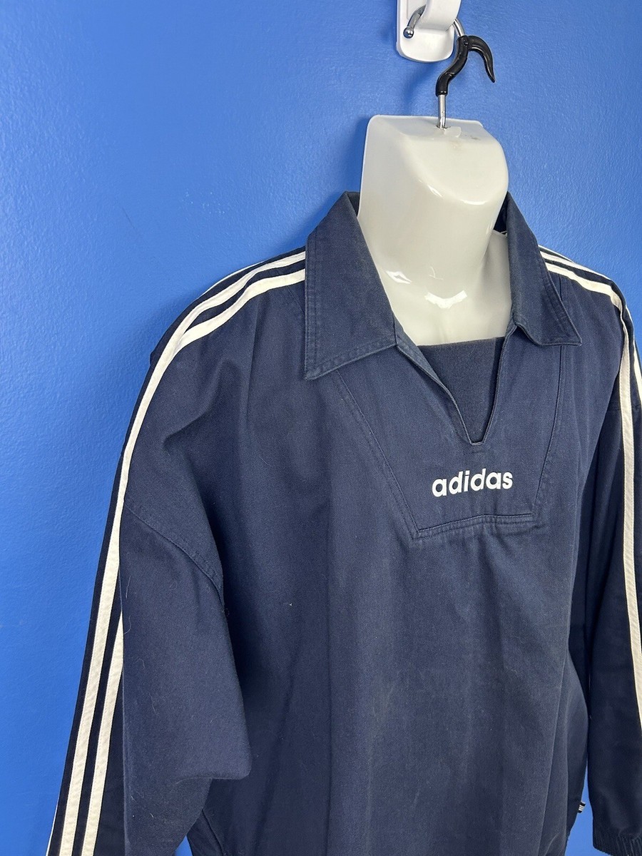 Adidas vintage 1990s drill top shirt jacket large soccer football