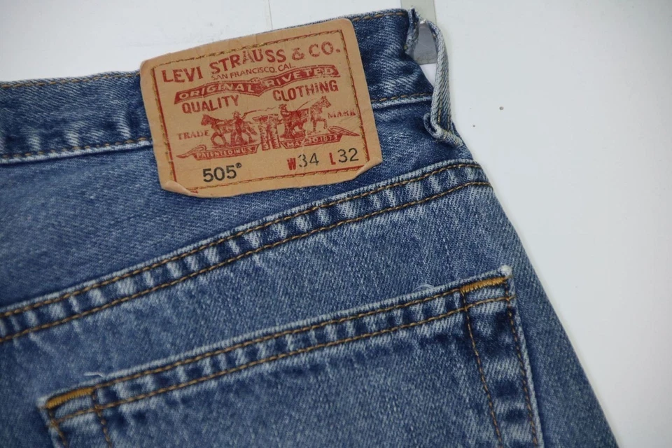 Levi's 505 Regular Fit (Cod.H1605) Talla 48 W34 L32 Jeans Usado Boyfriend - Imagen 3 de 3