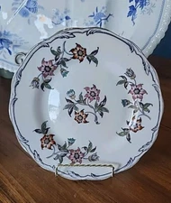 Rustic Country Cottage Rare Antique Mulberry Polychrome Wedgwood 9" Plate