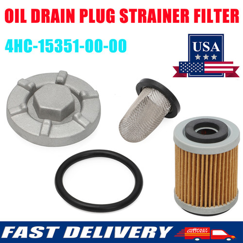Oil Drain Plug Strainer Filter For Yamaha Warrior Raptor Wolverine Big Oil Drain Plug Strainer Filter For Yamaha Warrior Raptor Wolverine Big