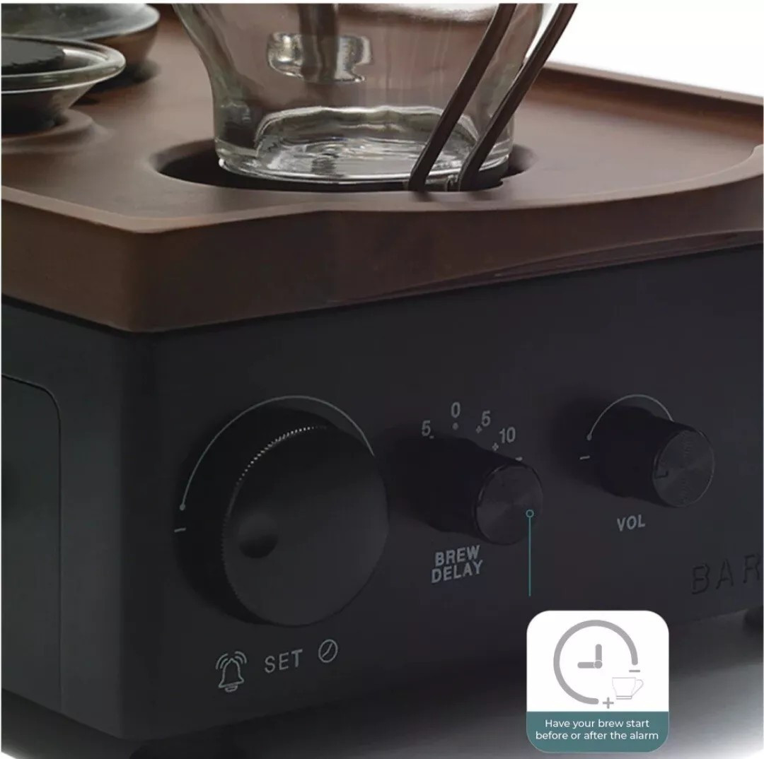 "NEW" Barisieur Joy Resolve Design Coffee Alarm Maker Clock Timer Black Stylish 