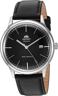 ORIENT FAC0000DB,Men Dress,Mechanical Movement,Silver Tone,Strap,Date,Strap,WR
