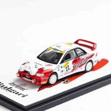 SUBARU WRC GC8 #22 BULGARI RALLY WHITE 1/64 DIECAST CAR MODEL BY FINE WORKS