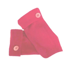 FINGERLESS GLOVES RED 100% CASHMERE S - M SMALL - MEDIUM MITTENS WOMEN'S LADIES