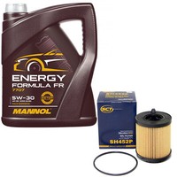 MotoröL Set 5W30 5 Liter + ÖLfilter SH 452 P FüR Chevrolet Malibu 2.4 V300 167PS