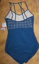 CAPEZIO CAMISOLE LEOTARD super Strappy Back Extra large adult Ink blue MC819