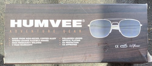 Humvee Adventure Gear Military Sunglasses Aviator Style Gold Z-9