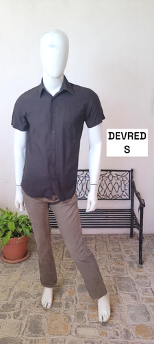 Chemise Homme Manches Courtes Noire à Carreaux Devred – Taille L