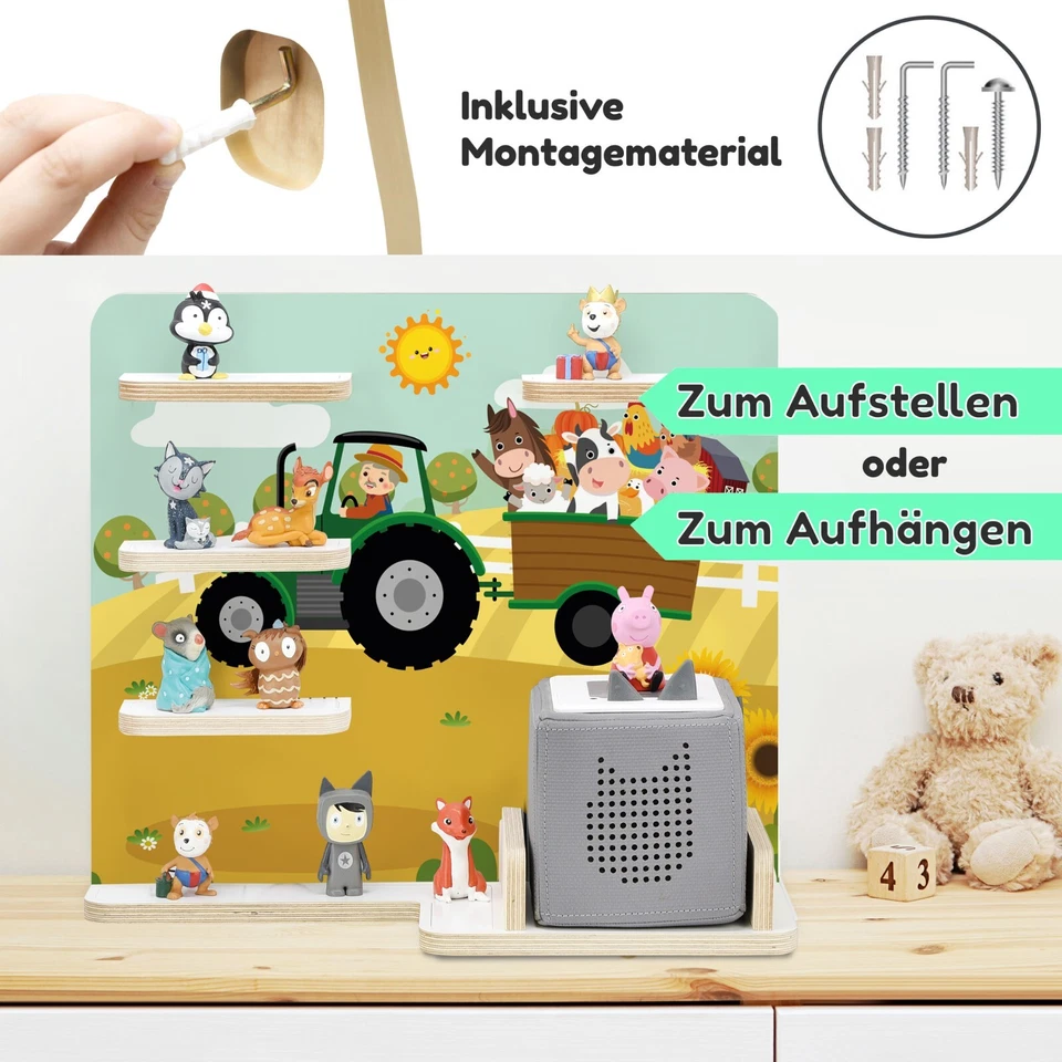 Regal für Toniebox Figuren Toni Tonies Musikbox Wandregal Stehregal magnetisch - Bild 3 von 4