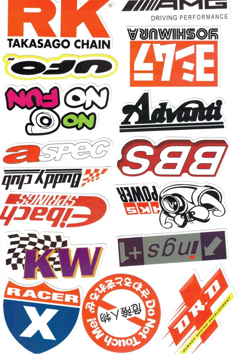 Adesivo Tuning Pistone Power Car - Sticker JDM Per Auto, 18 Colori E 5 Taglie, Adesivo Contornato FUN