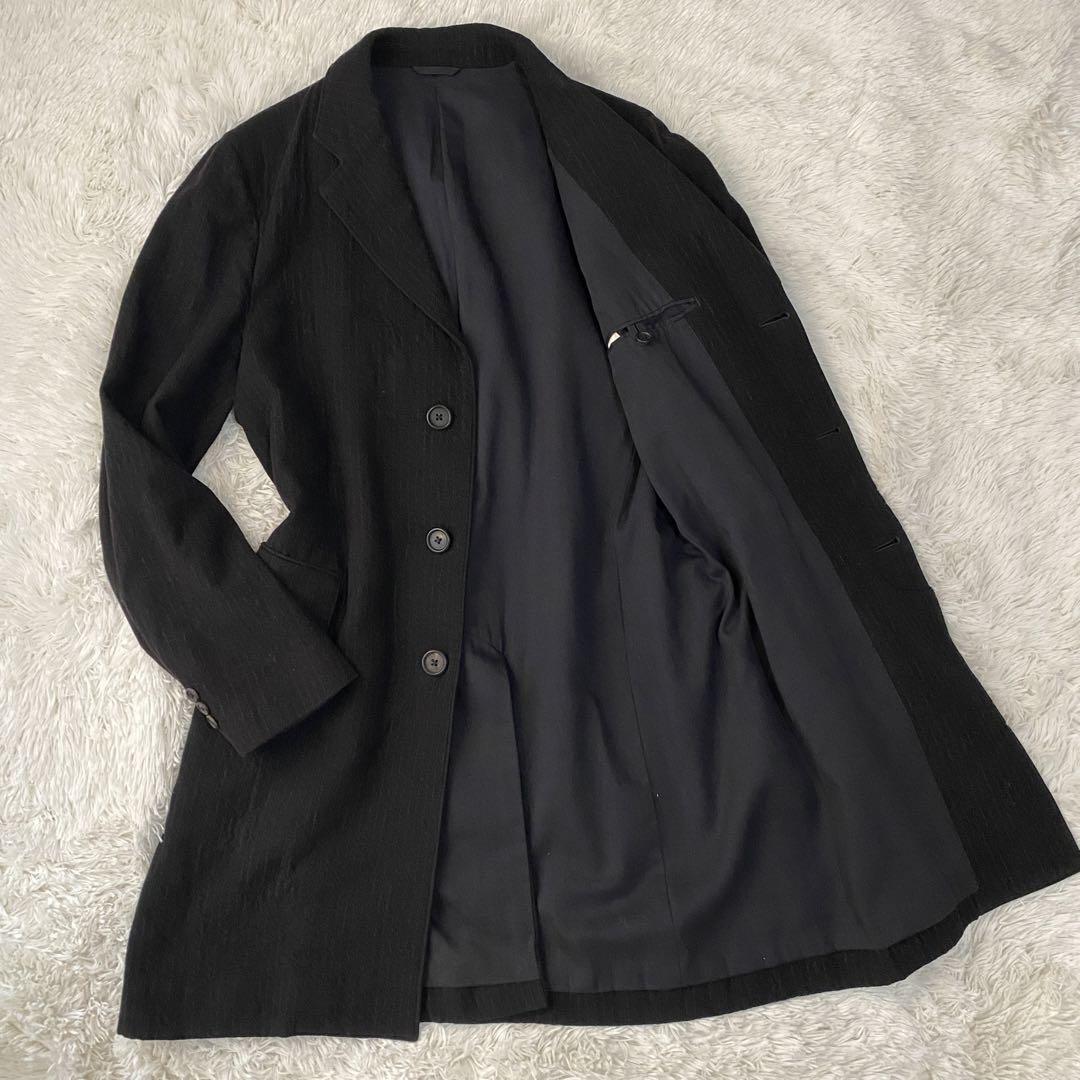 Margaret Howell MHL Chester Coat with pocket stripe black Margaret Howell MHL Chester Coat with pocket stripe black