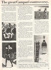 CAMPARI BITTER APERITIF GREAT CONTROVERSY Advertising 1 page 1975 JU8