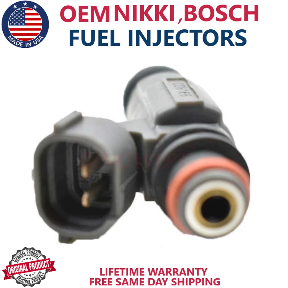 Nuevos inyectores de combustible OEM BOSCH/NIKKI x4 para Chevrolet Tracker 1999-2002 1,6 L I4 Foto 3 de 4