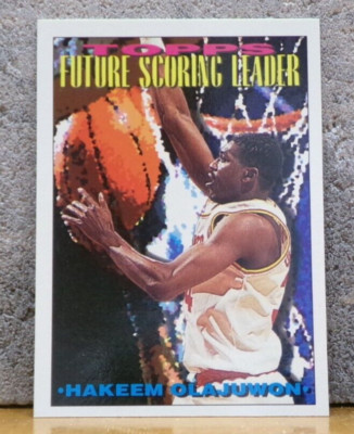 BASKETBALL CARD TOPPS 1994 FUTURE SCORING LEADER HOUSTON ROCKETS HAKEEM OLAJUWON