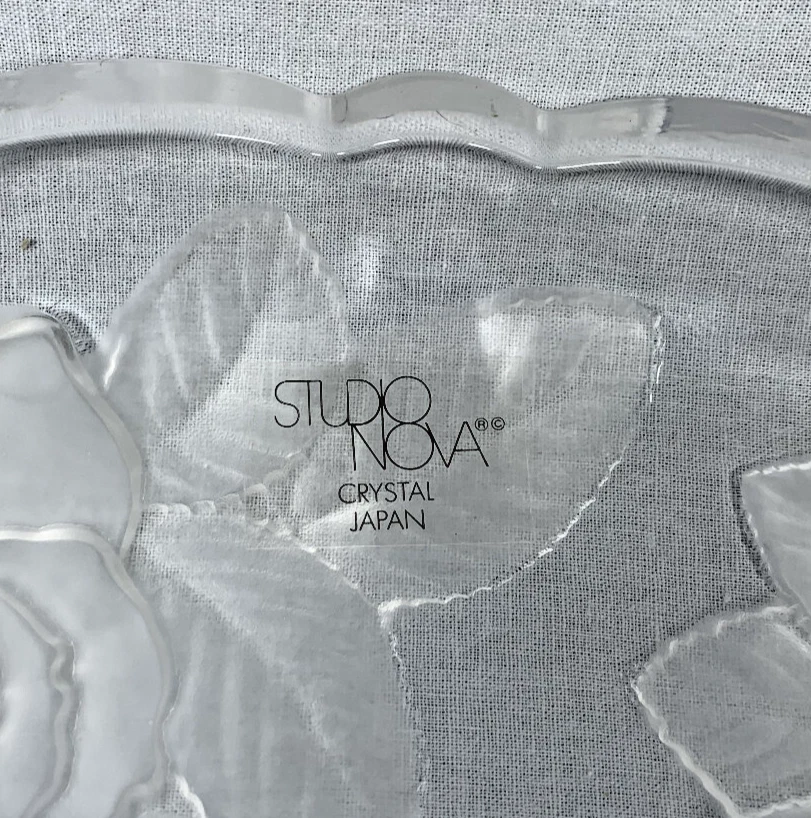 Plato redondo Studio Nova Winter Rose cristal esmerilado 14" WY051/001 Foto 4 de 4