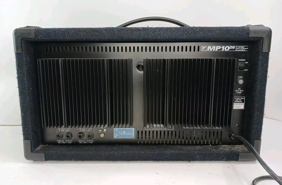 Yorkville MP10 DS Sereo 10 Channel 2 X 160 Watt Powered Mixer PARTIALLY WORKING - Image 3 of 4