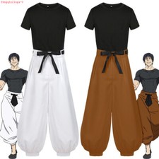 Anime Jujutsu Kaisen Fushiguro Toji Cosplay Costumes Short Sleeved T-Shirt Pants