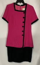 Spenser Jeremy Womens Size 8 Midi Business Career Dress Pink Black Lined