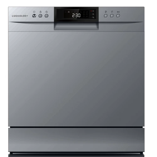 Cookology CTTD8SL Silver Tabletop Dishwasher 8 place settings XL Mini Countertop - Picture 1 of 6