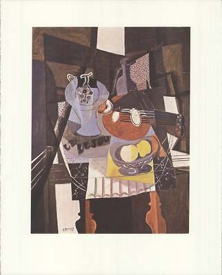 GEORGES BRAQUE Still Life with Compote Bowl, Bottle and Mandolin 19.75'' x 15.75''