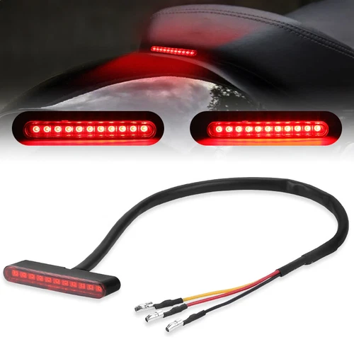 12V LED Motorcycle Tail Light Mini Rear Running Stop Brake Bright Lamp Dirt Bike