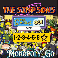    Monopoly Stickers Go - The SimpSons Go 1-2-3-4-5- 6  All sticker  -24/7  