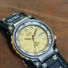Seiko SQ Sports 150 PVD Black/Gold 5H23-6379 Mens Vintage Watch