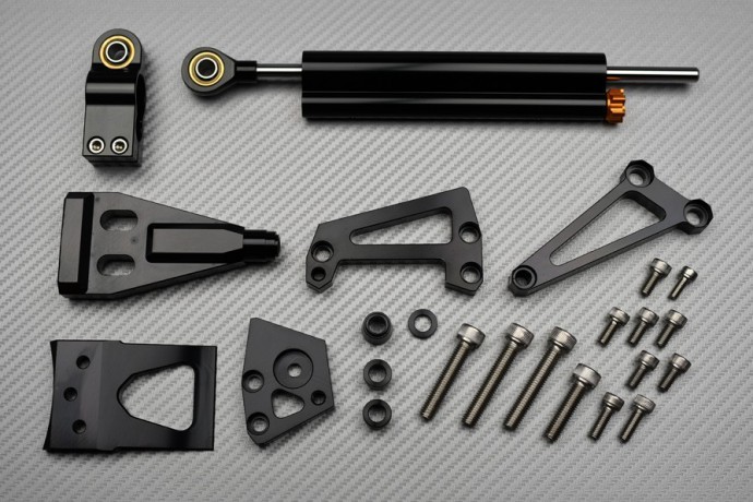 Amortisseur de direction noir Kawasaki ER6F 2009 2010 2011 avec kit de montage