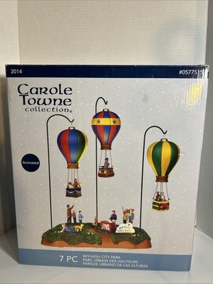 New Open Box Carole Towne Lemax City Park Sky High Balloon Ride Carnival