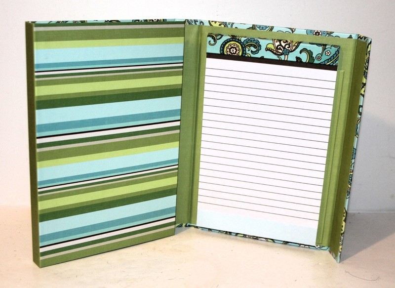 Document ORGANIZER BOOK w/ACCORDION FILE Folder & Paper Pad TABLET Recipe Coupon