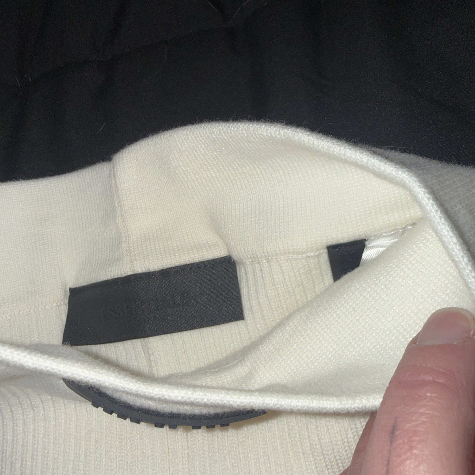 Essentials Knit Biker Shorts Women's XS Off White thumbnail 2