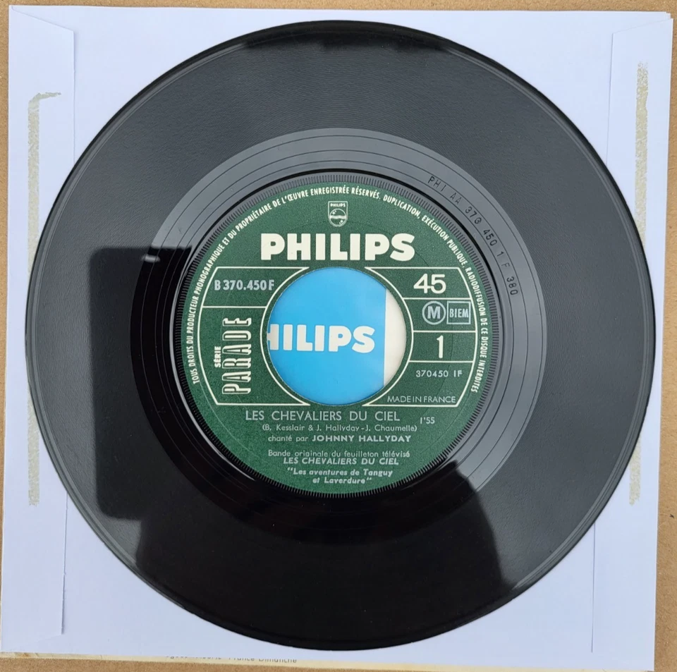 D- Johnny Hallyday ‎Rare SP 45T  Bande Blanche & Bande Bleue Rabats en L, Island - Photo 3/4