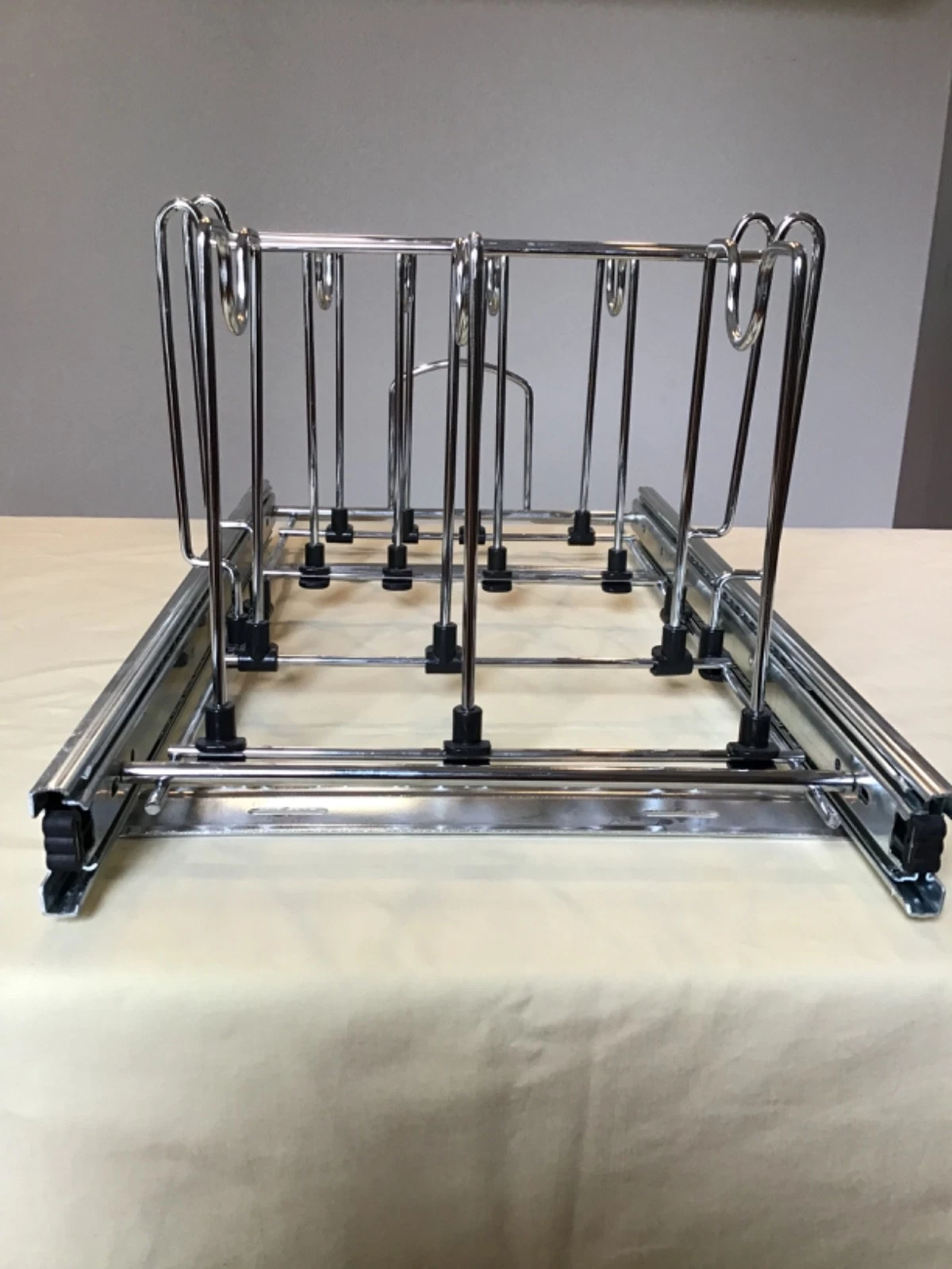 Kitchen Shelf 12 Inch x20x9 Wire Pull Out Kitchen Cookware Cabinet Organizer.