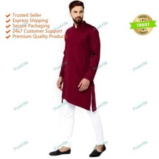 Traditional Wear Mens Cotton Kurta Designer Casual Cotton Kurta