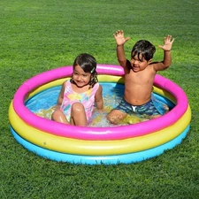  Kids PooI nflatable Swimming Pool, Portable Pool for Summer Play Pinkfong 3Ring