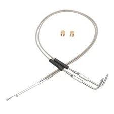 42" Stainless Steel Throttle and Idle Cable Set Compatible for D-a-vidson FXST 