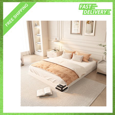Queen Size Box Spring, 5 Inch Low Profile Metal Mattress Foundation, Fabric