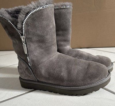 UGG Australia Damen Stiefel Größe 39 mit Reißverschluss Grau