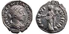 Roman silver denarius of Lucilla – IVNONI LVCINAE, AD 166–169 – RIC 771