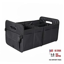Car Trunk Organizer Car Storage Organizer Collapsible Multi Compartment black