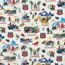 Michael Miller Fabric "The Mother Road" Route 66 Fabric BTY- DCX12519 Retro!