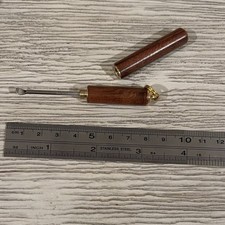 Wood Handle Standard Seam Ripper with Gold Accents and Cap Precision Sewing Tool