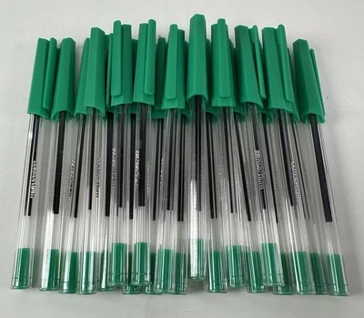 Consortium Green Ball Point Pen Medium Tip Ballpoint Pens Green Ink x 20