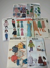 Patterns-7 CUT Vintage Assorted, Men's, Women's,Kids,Dolls DifferentSizesSeePics